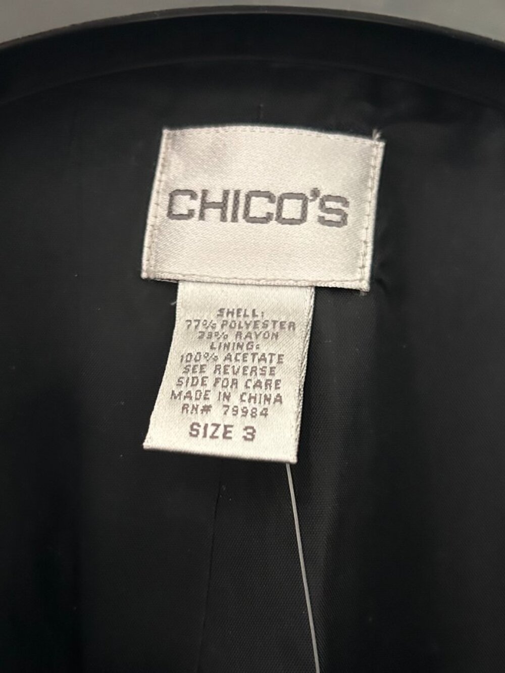 Chico's Metallic Gold and Gray Blazer - Size 3 - Picture 2 of 4